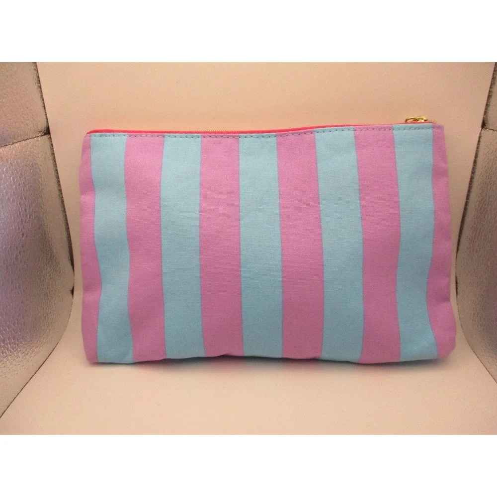 Estee Lauder Ruben Toledo Tropical Parrot Makeup Bag Blue White Floral‎ Cosmetic